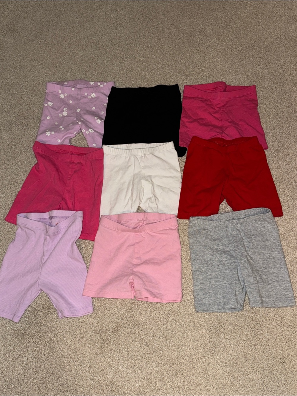 Bundle of (9) Cat & Jack Bike Shorts